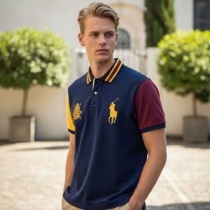 Polo Ralph Lauren Men's Custom Slim Fit Big Pony Mesh Polo Shirt size XL